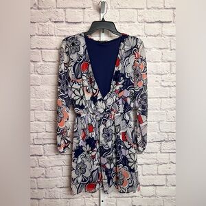 Express Mini Dress with Sheer Overlay size S